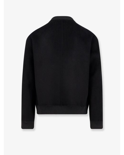 Amaranto Black Wool And Cashmere Jacket for men