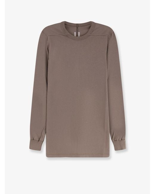 Rick Owens Brown Cotton T-Shirt for men