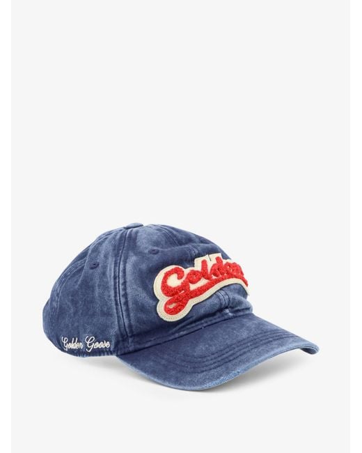 Golden Goose Deluxe Brand Blue Cotton Hat for men