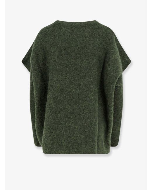 Nude Green Sweater With Detachable Sleeves
