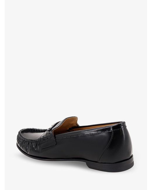 Fendi White Leather Scrunch Loafers