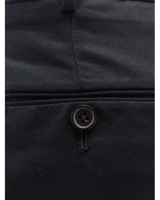 PT Torino Blue Michael Reworked Linen And Cotton Trousers for men