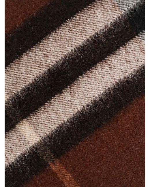 Burberry Brown Giant Check Cashmere Scarf