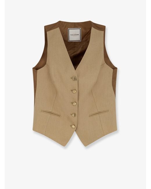 Tagliatore Natural Linen Vest