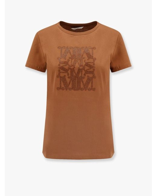 Max Mara Brown Giovane Cotton T-Shirt