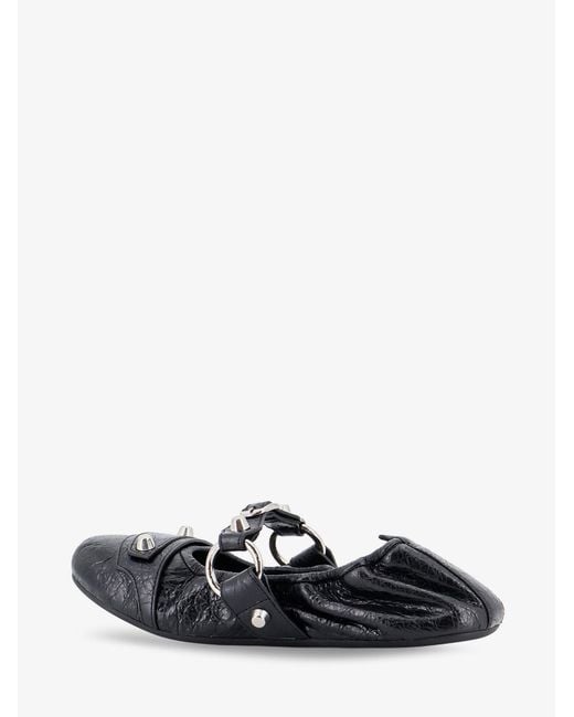 Balenciaga White City Flat L005 Leather Ballerinas