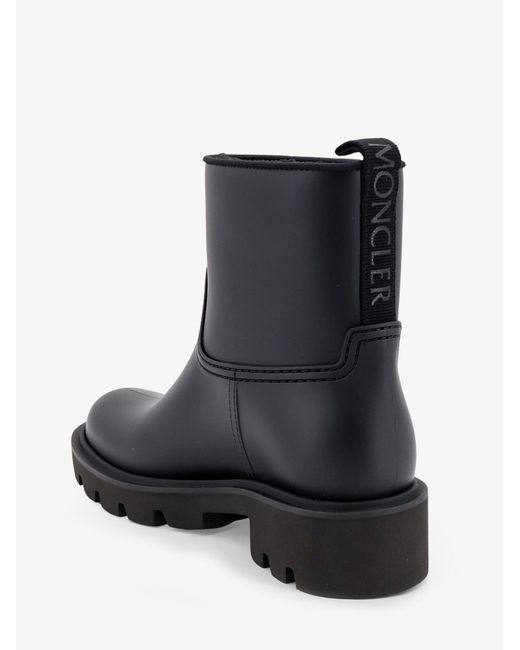 Moncler Black Kickstream Pvc Rain Boots