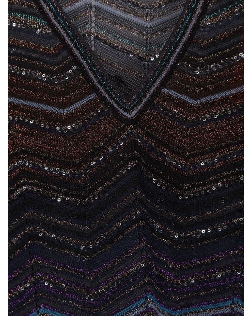 Missoni Blue Viscose And Metallic Fiber Sweater