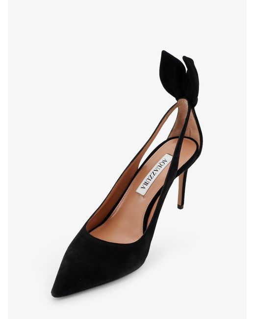 Aquazzura Black Deneuve Suede Pumps
