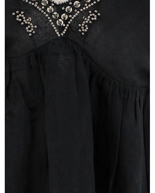 Scarlett Poppies Black Hedvig Viscose Top With Scarf
