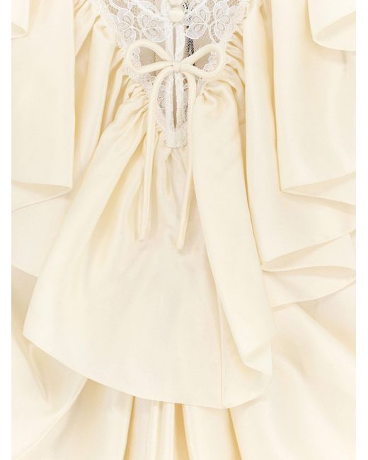 Chloé White Silk Jumpsuit With Lace Details