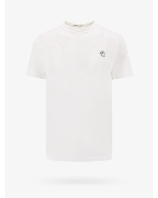 Stone Island White T-Shirt for men