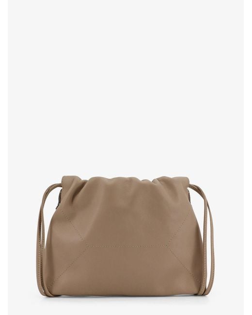 Brunello Cucinelli Brown Bc Duo Leather Shoulder Bag