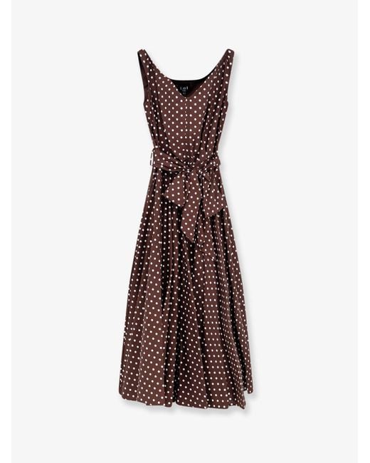 Lavi Brown Mambo Polka-Dots Cotton Dress