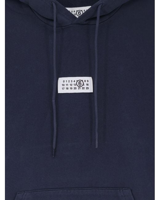 MM6 by Maison Margiela Blue Organic Cotton Sweatshirt for men
