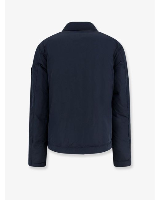 Stone Island Blue Micro Reps Nylon Padded Jacket for men