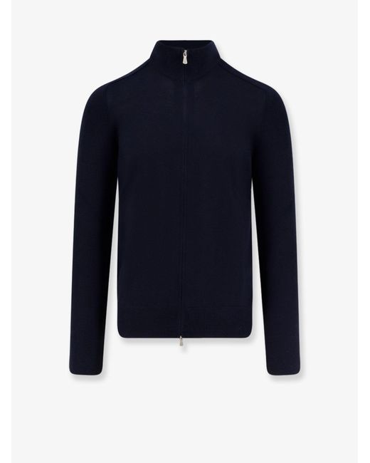 Gran Sasso Blue Virgin Wool Cardigan for men