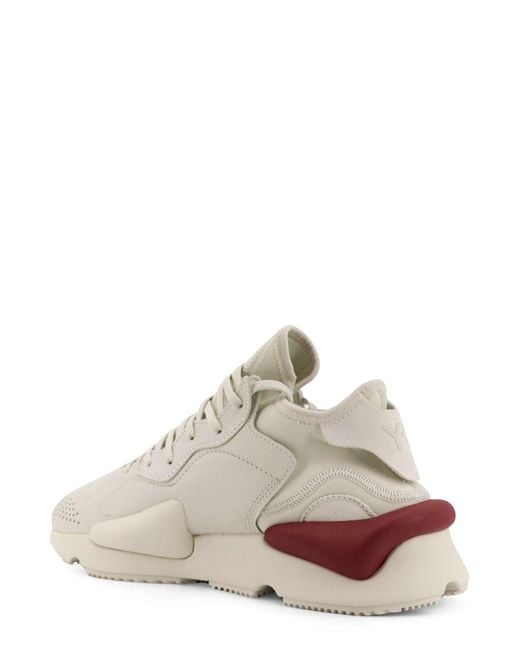 Y-3 White Y-3 Kaiwa Leather And Neoprene Sneakers for men