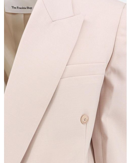 Frankie Shop Pink Monterey Structured Wool Blend Blazer