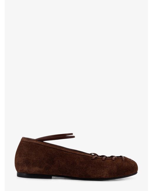 Alohas Brown Bumi Suede Ballerinas