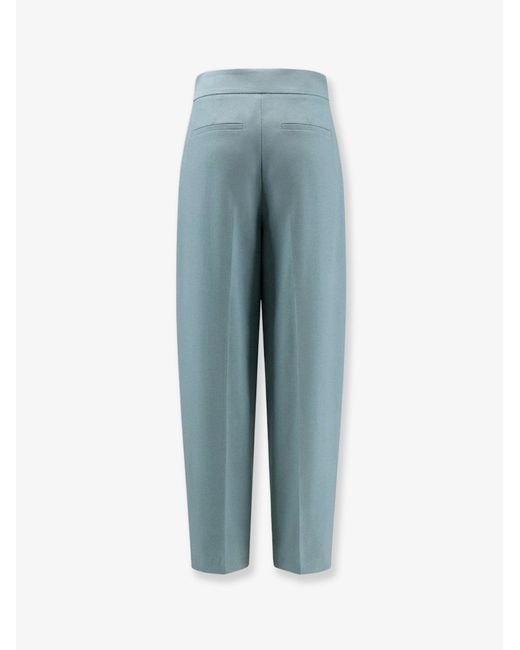 Joseph Blue Aix Viscose And Linen Trousers