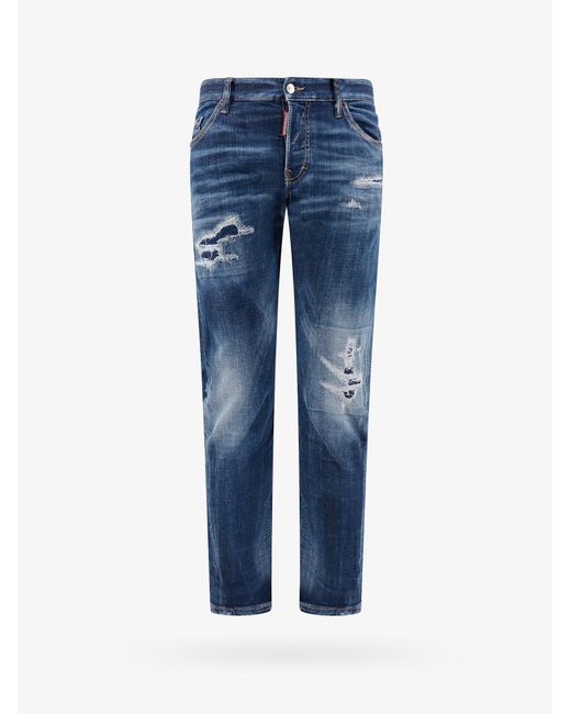 DSquared² Blue Cotton Closure With Buttons Jeans for men