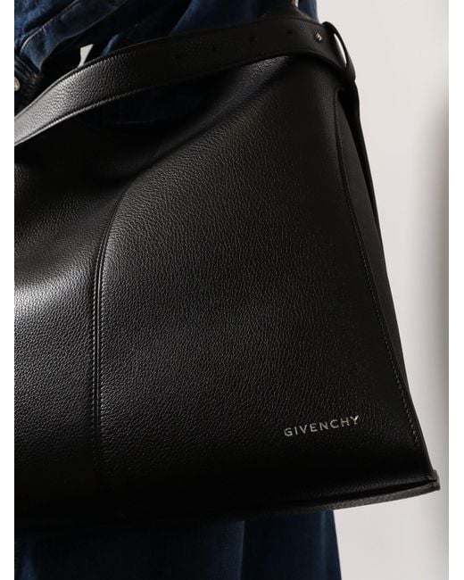 Givenchy Black Belted Bag Leather Shoulder Bag for men