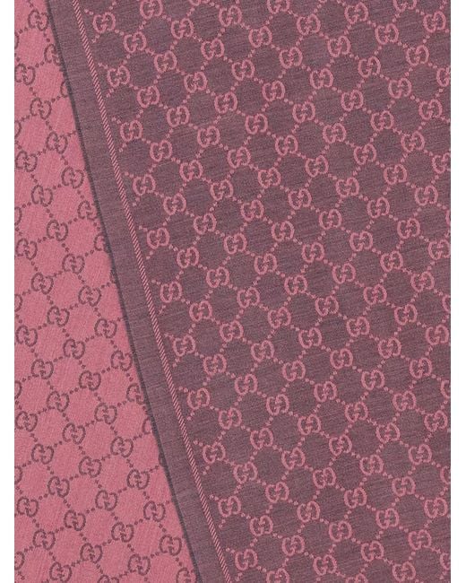 Gucci Purple Wool Scarf