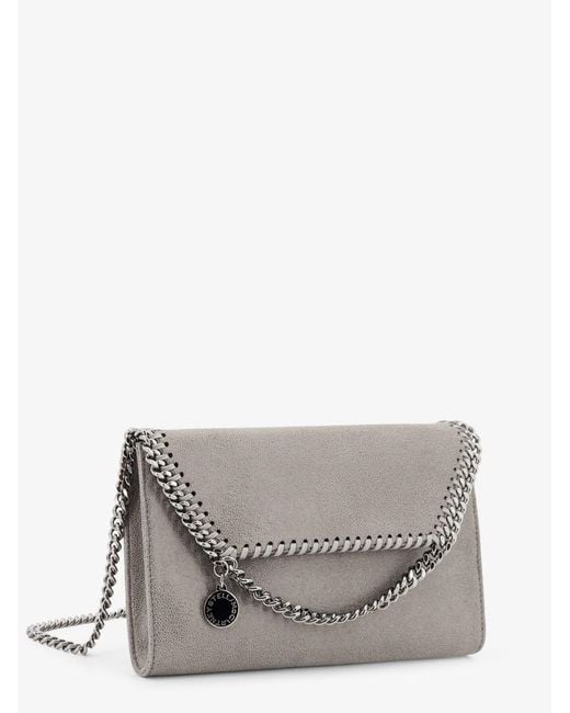 Stella McCartney Gray Falabella Wallet Shaggy Deer Crossbody Bag