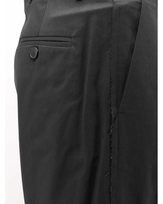 Amaranto Black Cotton Trousers for men