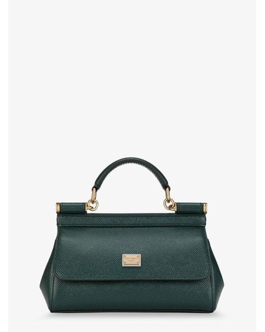 Dolce & Gabbana Green Sicily Leather Crossbody Bag