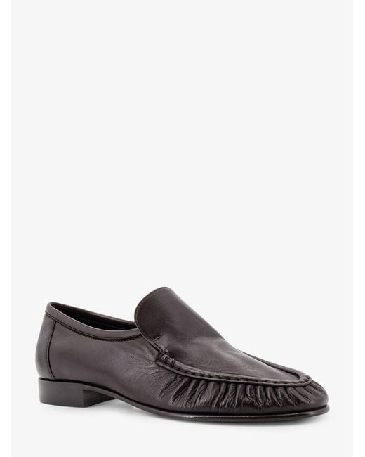 The Row White Soft Mocassin Two Leather Loafers
