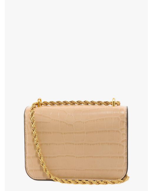 Tory Burch Leather Shoulder Bag in Beige (Natural) - Lyst