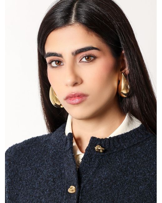 Bottega Veneta Metallic 925 Stearling Earrings