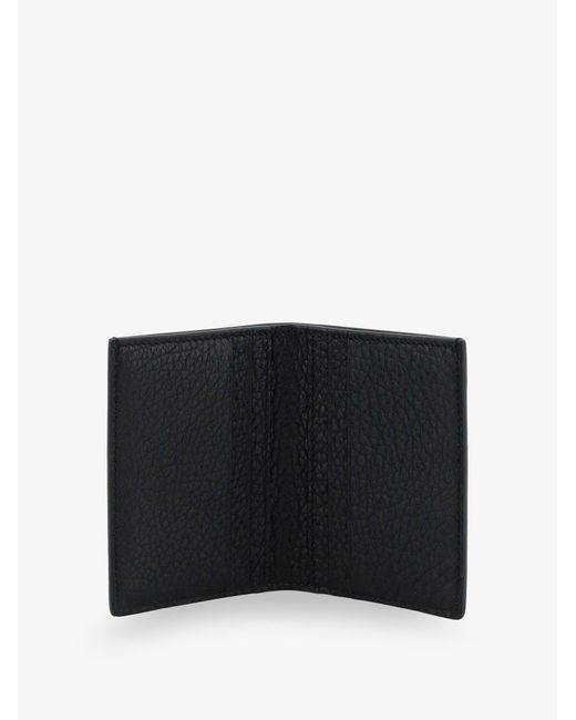 Tom Ford Black Leather Card Holder With Embossed Logo for men