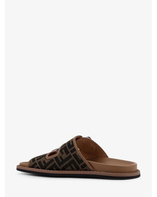 Fendi Brown Feel Sandals for men