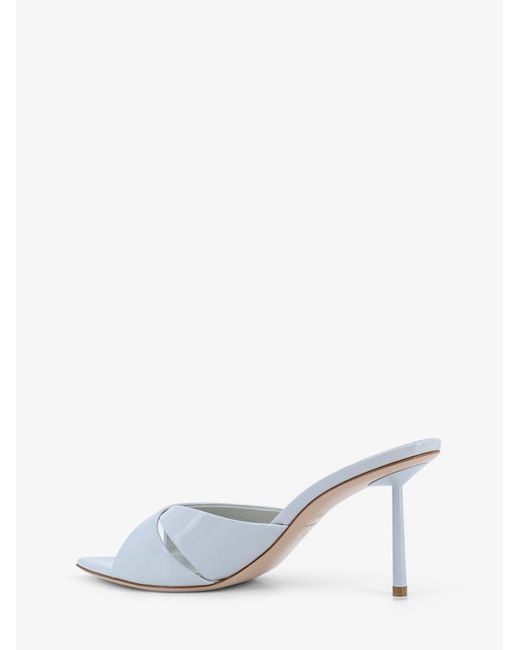 Le Silla White Shirley Patent Leather Sandals
