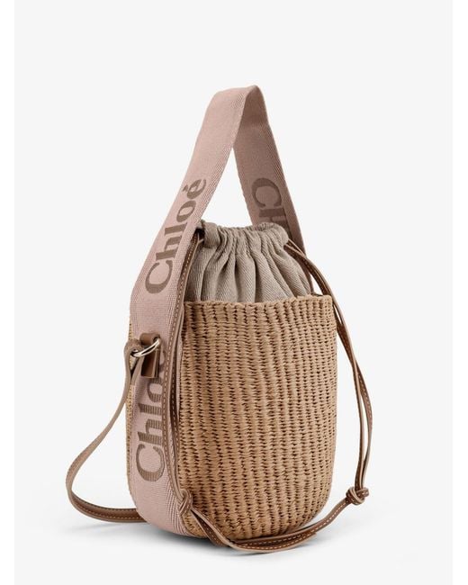 Chloé Natural Woody Raffia Bucket Bag