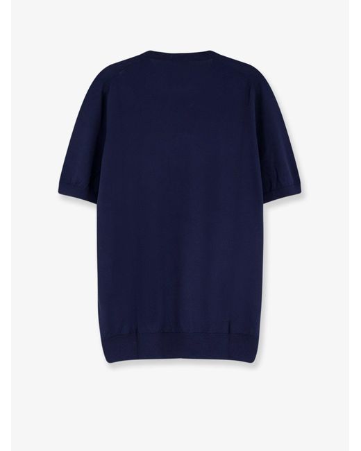 NUGNES 1920 Blue Cotton Sweater for men