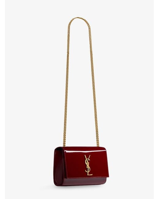 Saint Laurent Red Kate Patent Leather Crossbody Bag
