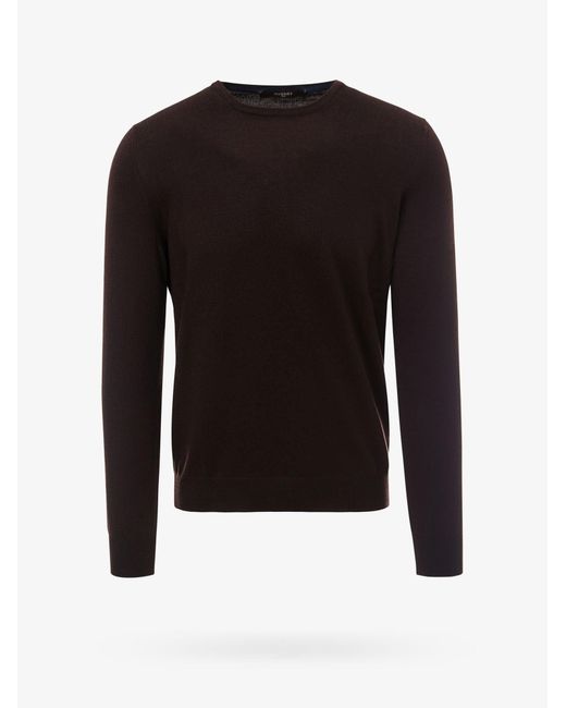 NUGNES 1920 Black Wool Basic Sweater for men
