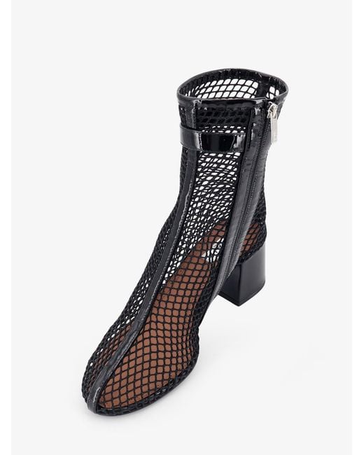 Alaïa Black 55 Mesh And Patent Leather Boots