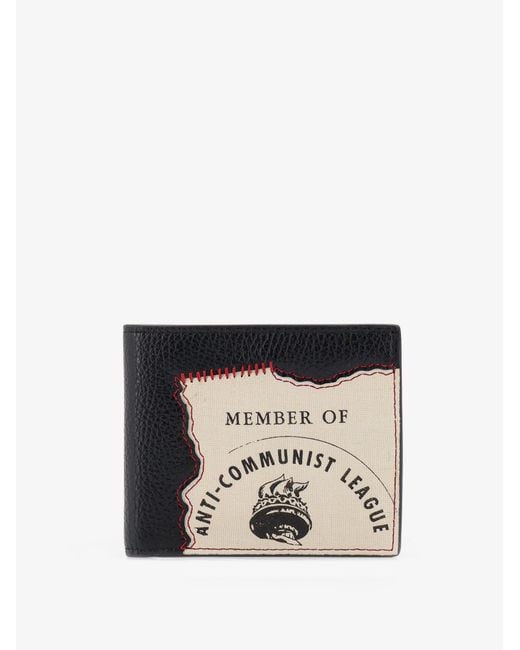Enfants Riches Deprimes White Anti Communist League Leather Wallet for men