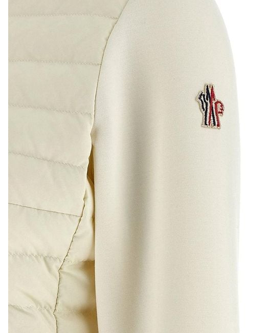 Moncler Natural Neoprene Jacket With Padded Inserts