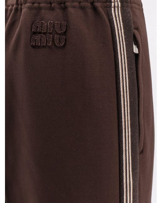 Miu Miu Brown Viscose Trousers