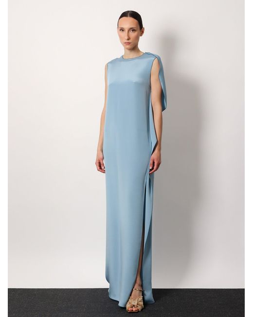 Max Mara Blue Dresses Seta