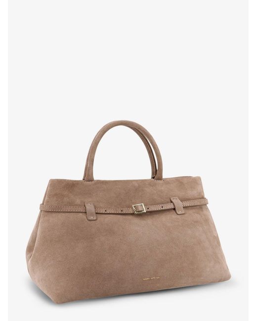 MANU Atelier Brown Le Cambon 35 Suede Shoulder Bag