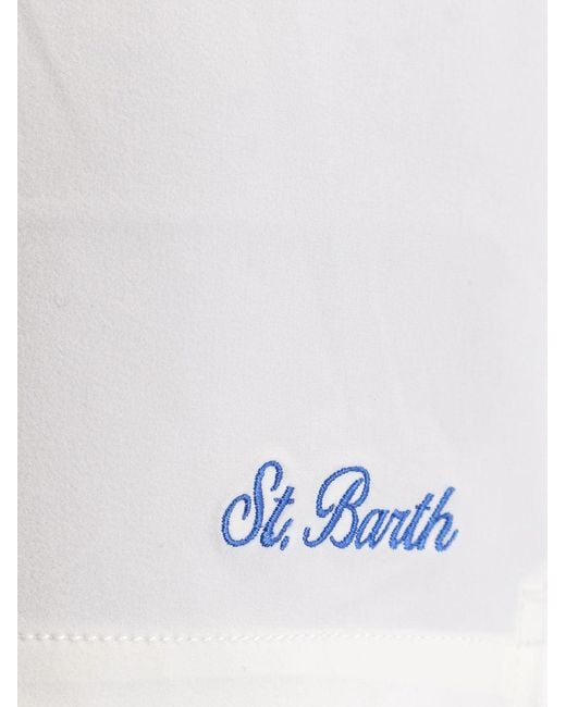 Mc2 Saint Barth Blue Comfort Recycled Nylon Swim Boxer Shorts for men