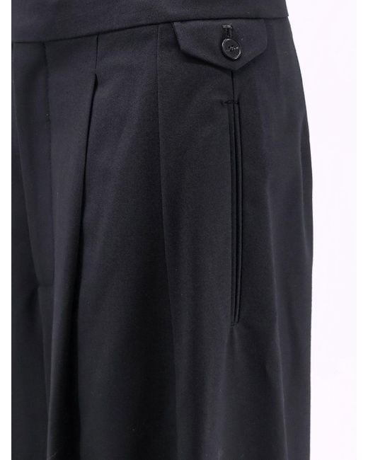 Closed Black Hanbury Virgin Wool Blend Trousers