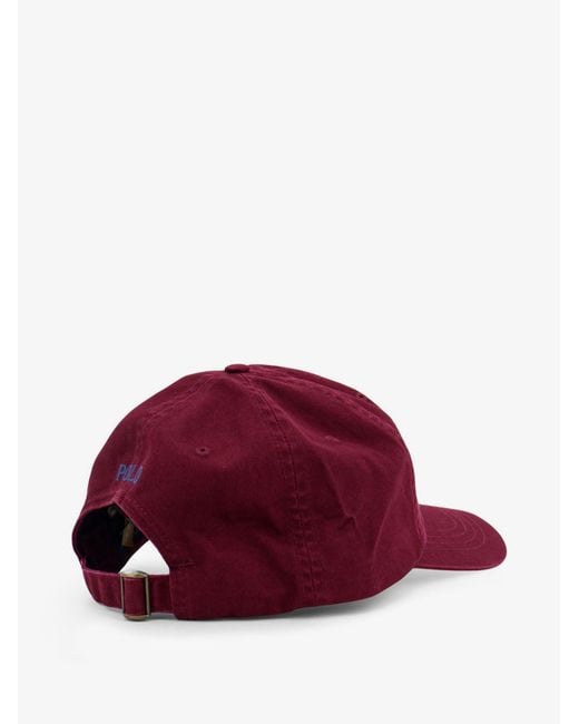 Polo Ralph Lauren Red Baseball Cotton Hat